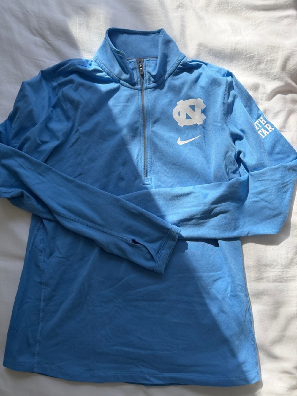 Nike Carolina Blue Quarter-Zip Pullover with UNC Logo